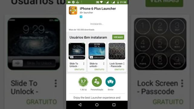 Como instalar a lauch do iPhone 6 no android смотреть онлайн