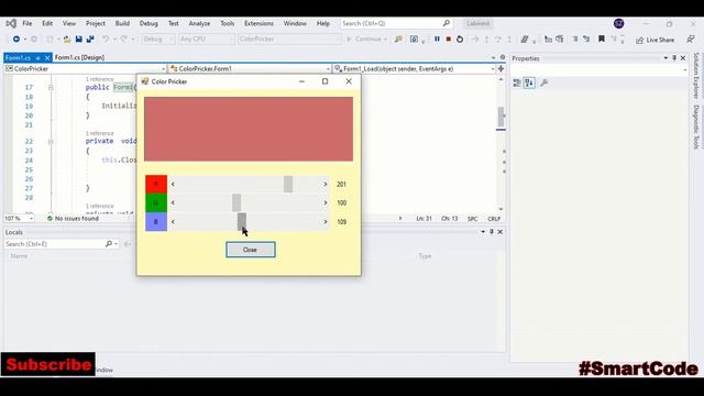Color Prickar C# | C# Project | Windows forms | C# Tutorial