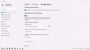 How to automatically free up space Storage Sense on Windows 11