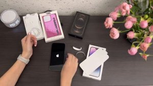 Unboxing iPhone 14 Pro Max Deep Purple / Распаковка новенького iPhone 14 Pro Max фиолетовый💜