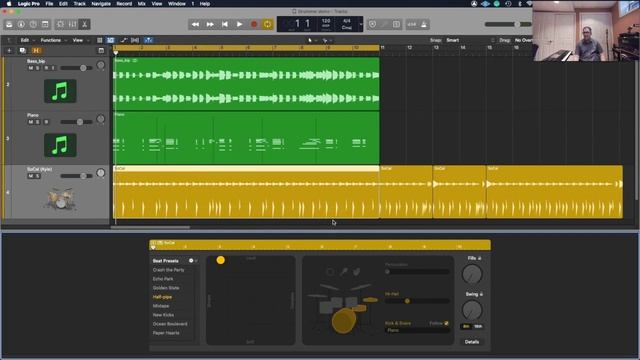 Logic Pro X drummer track HD 720p смотреть онлайн