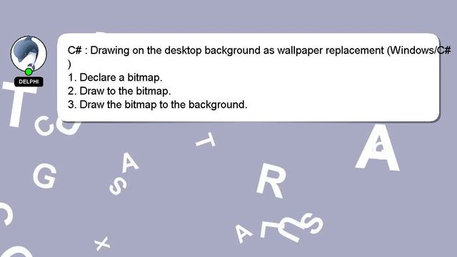 C# : Drawing on the desktop background as wallpaper replacement (Windows/C#) смотреть онлайн