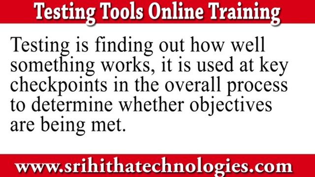 Testing Tools Online Tutorial,Testing Tools Online Training,Testing Tools Online Training From Indi