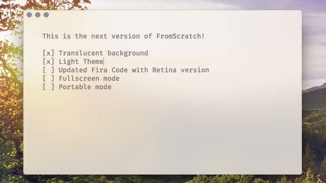 FromScratch 1.4.0 in 15 seconds