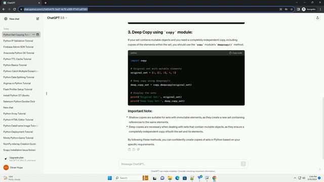python copy set