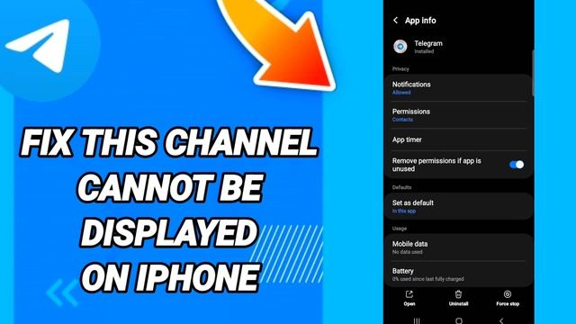 How to fix this channel cannot be displayed on iphone On Telegram смотреть онлайн
