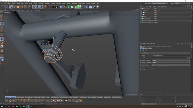 Bike Modeling and Rendering with Cinema 4D and V-Ray 5 - 29 Bicycle Brake Pad Modeling смотреть онлайн