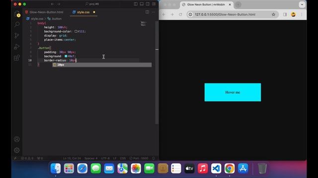 How To Create a Neon Button | HTML CSS