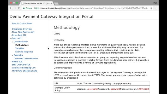 Payment Gateway API Integration Documentation