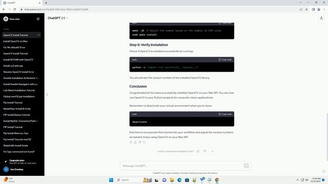 pip install opencv mac m1