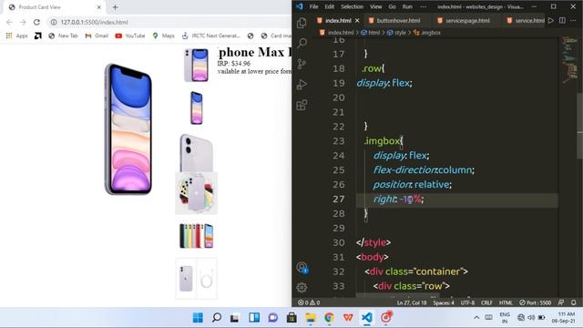 How To Create E-commerce Website Small Thumbnail View To Large Size Photo In HTML,CSS & Javascript смотреть онлайн