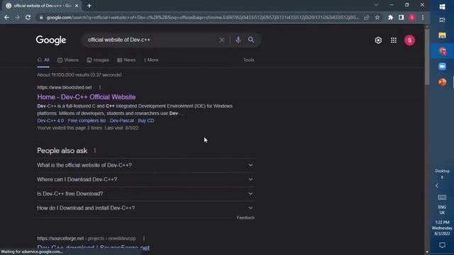 Lecture 12  Download Dev-C for windows  English  15-08-2022  Ilm O Irfan Institute