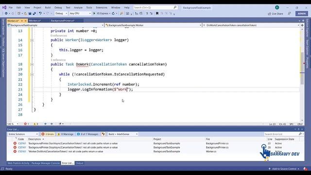 Asp.Net Core / DotNet Core  MVC  - How to run background tasks
