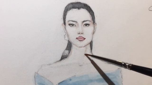 Fashion Illustration Timelapse  Elie Saab Couture by NataliaZLiu @nataliazorinliu