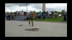 Показательное выступление по рукопашке. Отец Анатолий, День пограничника 28 мая 2022г. парк Горького