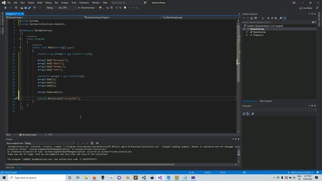C# For Absolute Beginners - Lesson 32 Dynamic Arrays or Lists