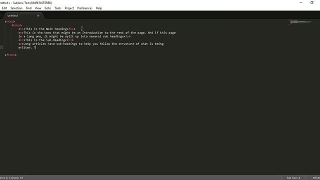 HTML Tutorial 1 - Structure Of A Web Page