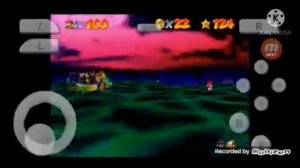 Super Mario 64 anti-piracy screen in n64 emulator (Android) concept