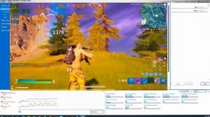 FortNite Game Play, comparing MSI Afterburner to Intel XTU game stats