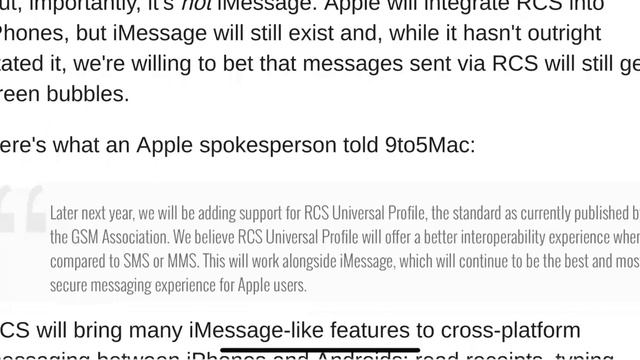 Gurman: iOS 18 will bring RCS support and Generative AI to Siri ||