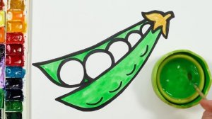 Рисование - Полезные овощи! Раскрашивание для детей и малышей! Давайте рисовать вместе