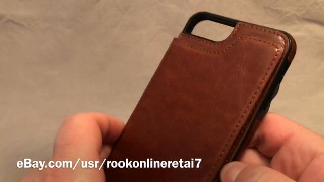 iPhone 7 Plus, iPhone 8 Plus :Brown Leather Folio Case смотреть онлайн