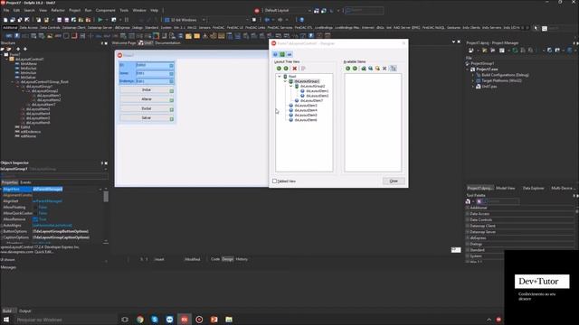 Organizando o layout de uma aplicação VCL usando o DxlayoutControl смотреть онлайн