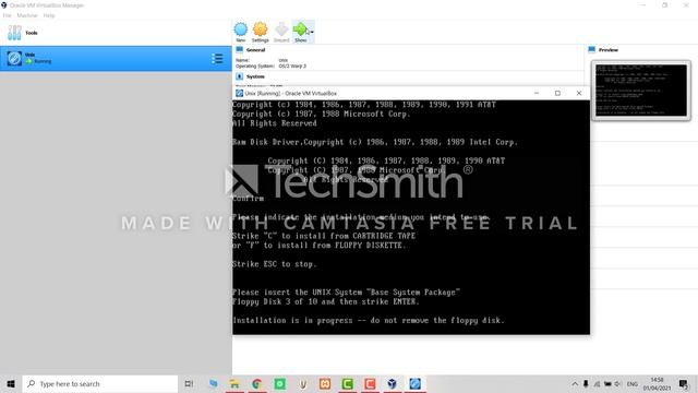 Installation of Unix with virtual machine | AT&T UNIX System V | VirtualBox смотреть онлайн