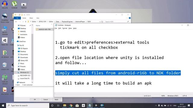 Unity IL2CPP Configuration Problem(Unable to locate Android NDK)  SOLVED!