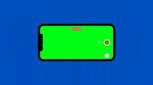 Iphone 13 Landscape Camera Screen View Blue Green Screen Chromakey Effect Motion Graphics 4K 30fps