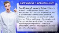 Does Windows 11 support Eclipse?