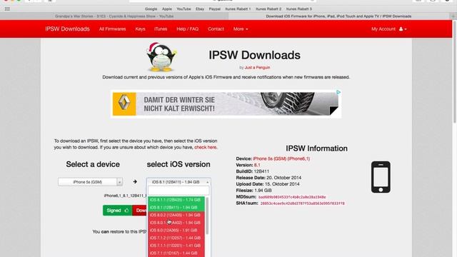 IOS 8.1.1 auf 8.1 Downgraden am Mac/Windows  [HD] смотреть онлайн