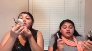 My sister and I trying LipSense Limited Edition color She's Apples! - 7/20/17