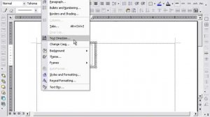 How to make text direction on MS Word XP