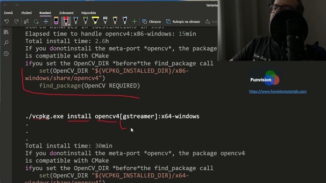Opencv lib installed by VCPKG package manager  for Visual Studio project