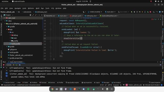 Flutter AdMob Tutorial : Ads Integration || How to display admob ads in flutter app