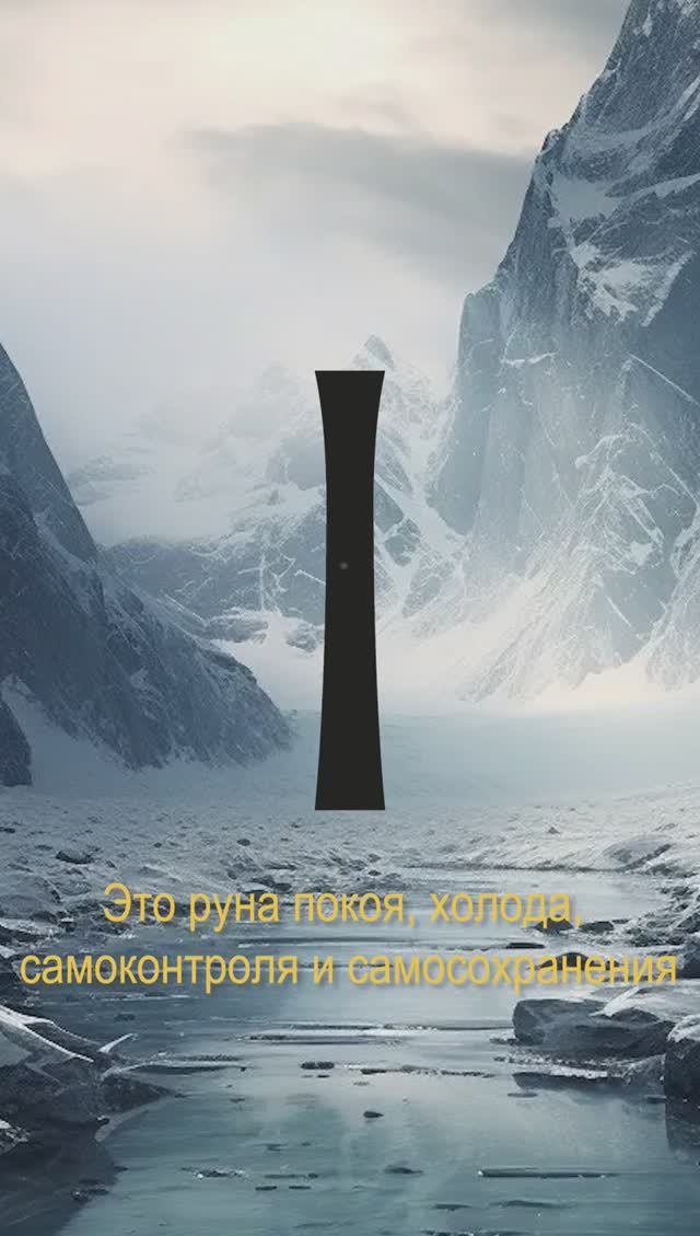 Значение руны Иса #runas #руна #иса #скандинавскиеруны #shorts
