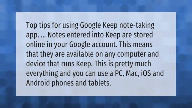 Is there a desktop app for Google keep? смотреть онлайн