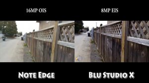 Blu Studio X vs Note Edge - Back Camera/OIS Video Test (split screen)