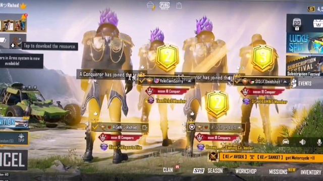 PUBG MOBILE SEASON 18 CONQUROR  TEAM EFFECT AND REWARD CONQUEFOR LOBBY EFFECT