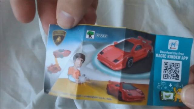 Kinder Surprise Lamborghini Automobili Red Car