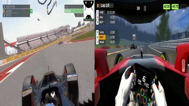 F1 2016 Vs F1 MOBILE RACING GAMEPLAY COMPARISON