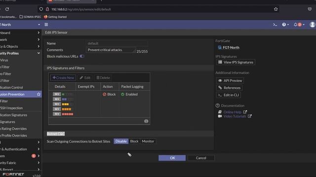 How to configure Security features such as IPS and malware protection on FortiOS 7.0 смотреть онлайн