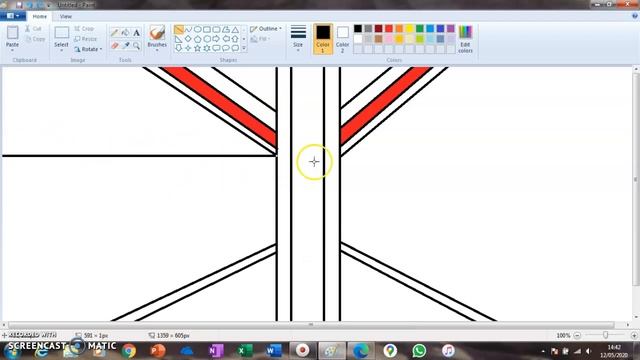 Paint from Windows 7: United Kingdom Flag Drawing
