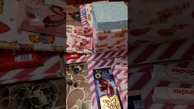 коробочка в коробочке, сюрприз сладкий, своими руками