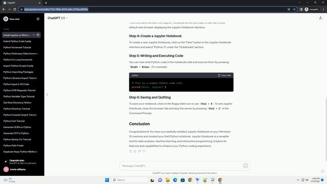 how to install jupyter notebook in windows 10 for python