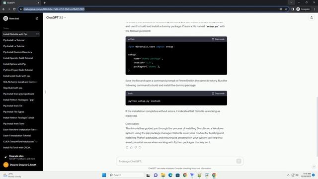 pip install distutils windows