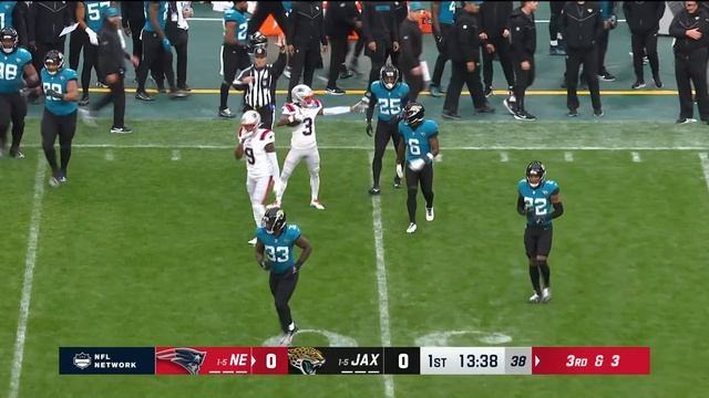 Maye pinpoints Douglas for 9-yard pickup to move the chains