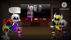 Undertale react to Murder time Trio H.M. Phase 1