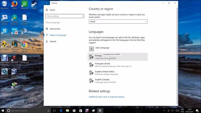 Como mudar o idioma do Windows 10 para português смотреть онлайн